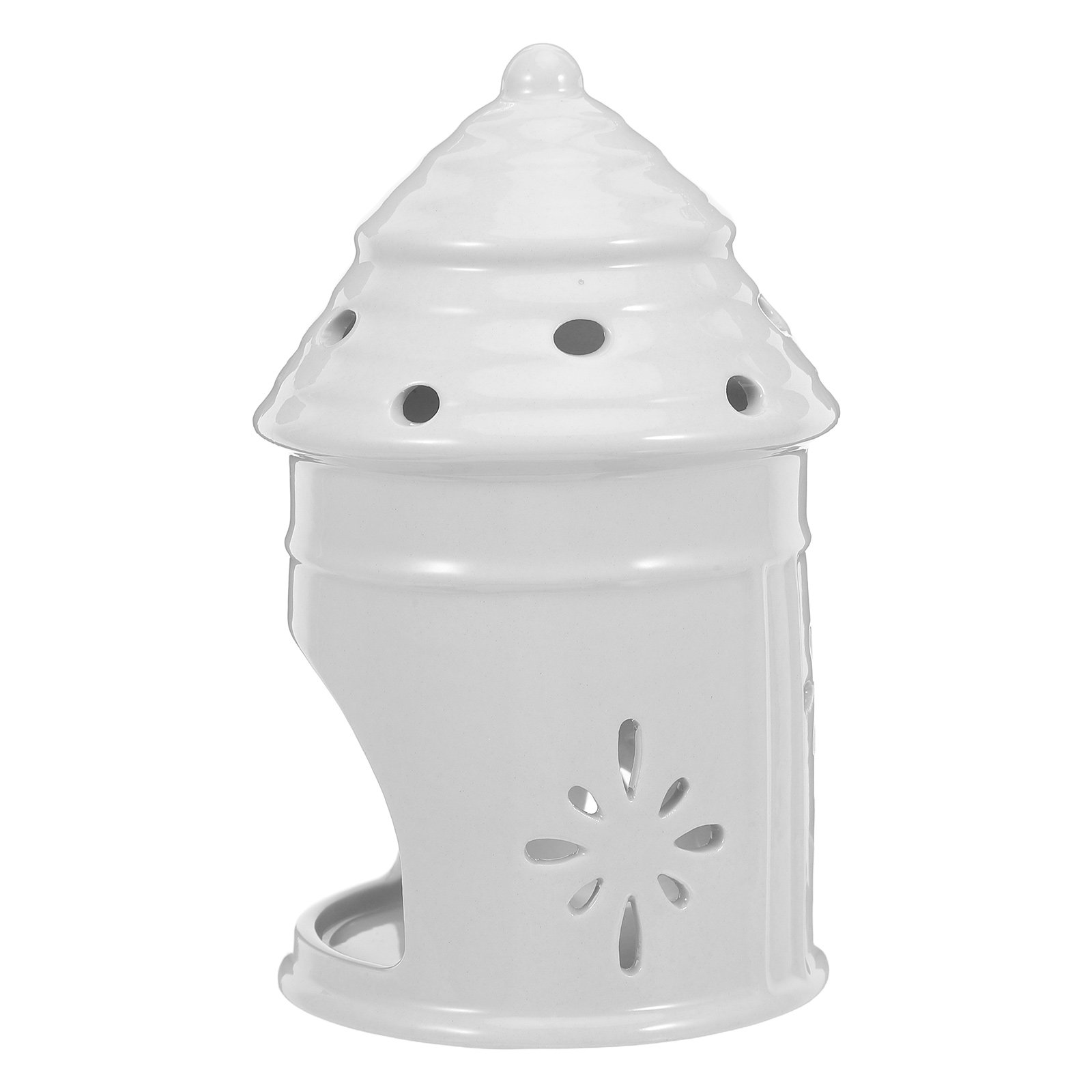 Wax Melt Burner - Keramik-Dekorationshalter, hohl geschnitzter Turm-Teelichthalter, Wachsschmelz-Brenner, romantische
