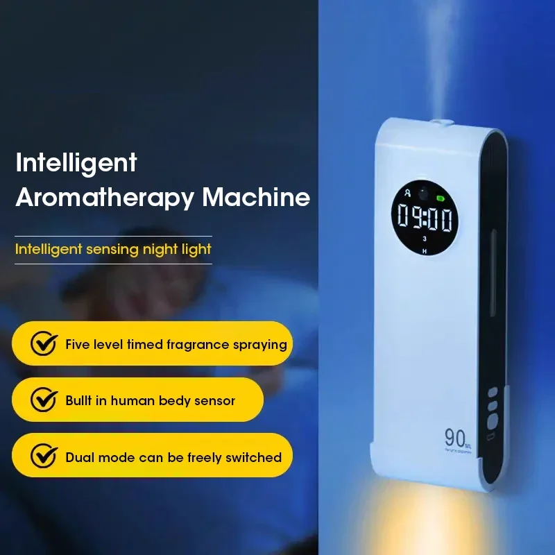 Home Fragrance Oils For Diffusers - Automatisches Sensor-Aromatherapiegerät mit Nachtlicht, wiederaufladbarer Raumduft,
