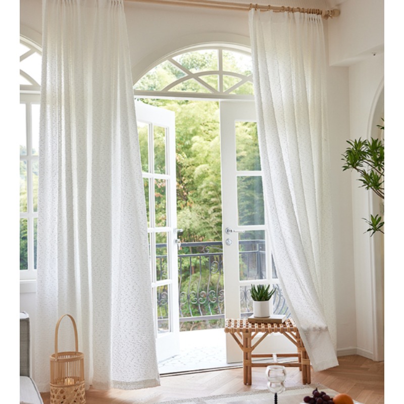 Home Fragrance French - Französische Schlichte Weiße Kleine Duft-Vorhänge Luxuriöse