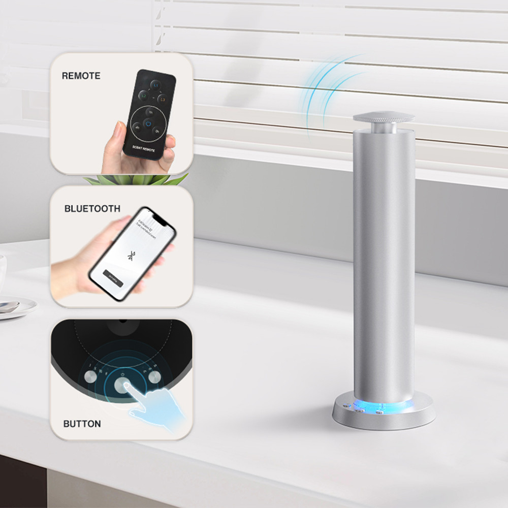 Home Fragrance Device - Bluetooth-Aroma-Diffusor für Zuhause, Batteriebetrieben, Metallgehäuse, Lufterfrischer